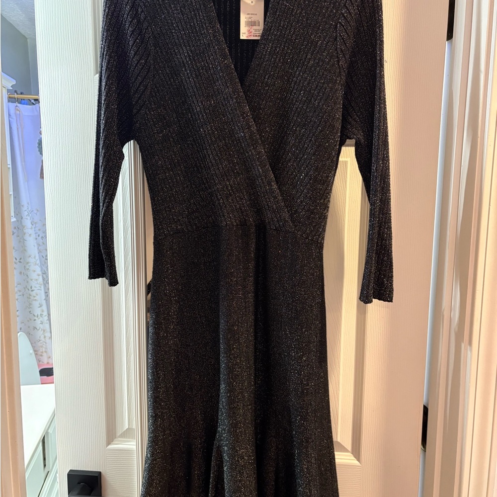 Cato Black Glitter Dress